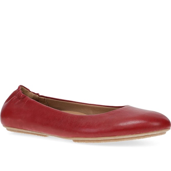 Dansko Shoes - Dansko Mollie Leather Ballerina Flats Garnet Red EU 42 US 11.5-12
